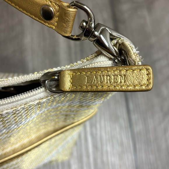 Ralph Lauren Woman Gold shoulder Bag gold and silver with gold strap - Picture 7 of 11